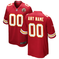 Men's Kansas City Chiefs Red Custom Game Jersey