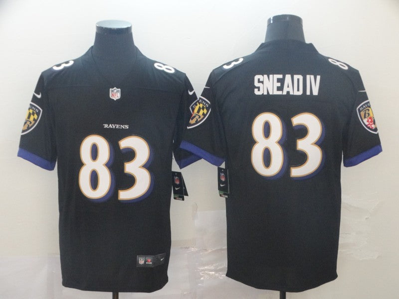 Men's Baltimore Ravens Willie Snead IV Black Game Jersey