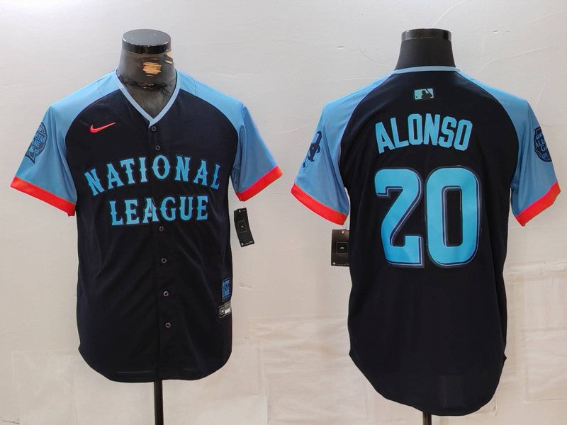 Men's National League Pete Alonso Navy 2024 MLB All-Star Game Limited Player Jersey