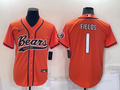 Men's Chicago Bears Justin Fields Orange Game Jersey Joint Edition
