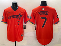 Men's Houston Astros C.J. Stroud Orange 2025 City Connect Limited Player Jersey