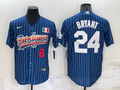 Men's Los Angeles Dodgers Kris Bryant -24 Blue Stitched Jersey