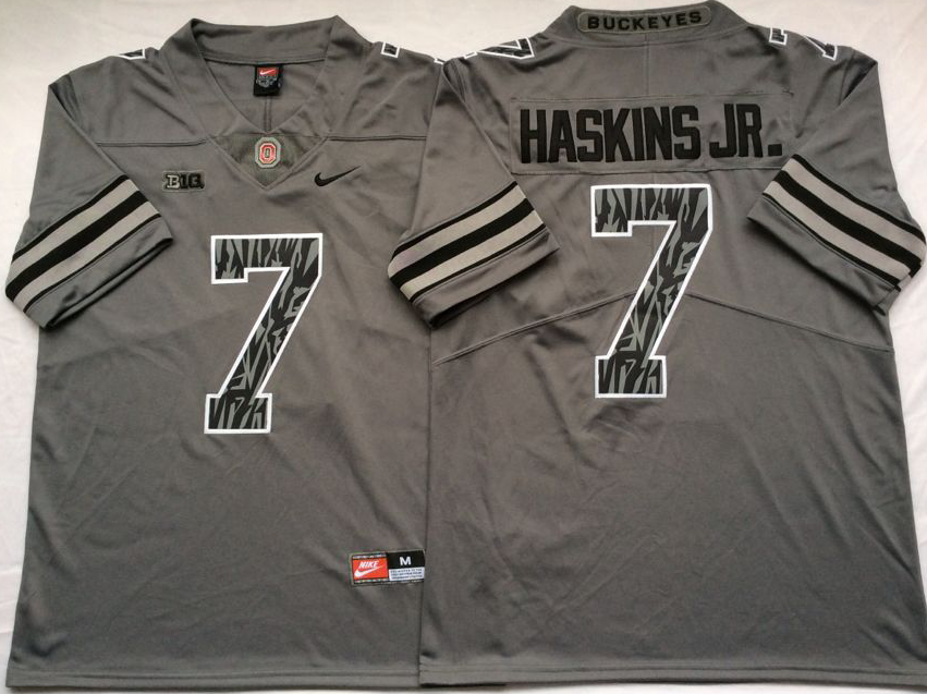 Men's Ohio State Buckeyes Dwayne Haskins Gray Player Game Jersey