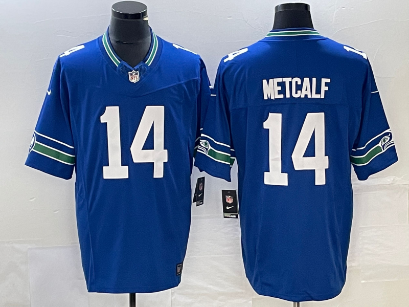 Men's Seattle Seahawks DK Metcalf Royal Throwback Legend Player Jersey