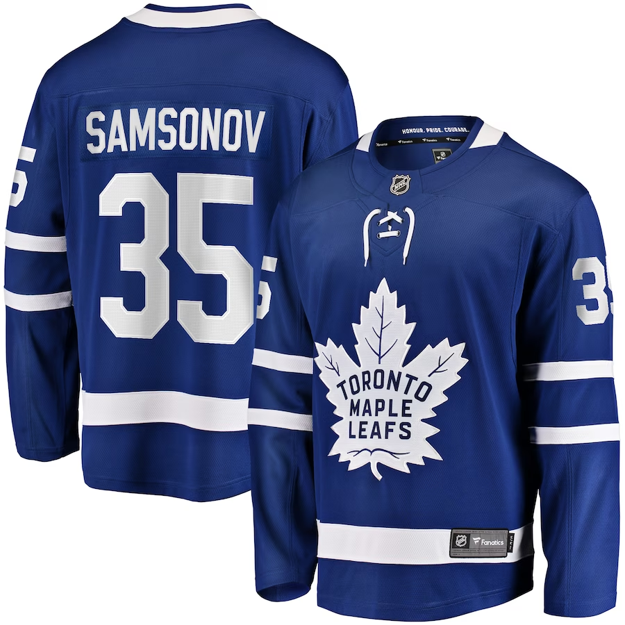 Men's Toronto Maple Leafs Ilya Samsanov Blue Authentic Player Jersey