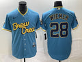 Men's Milwaukee Brewers Joey Wiemer Powder Blue 2022 City Connect Replica Player Jersey