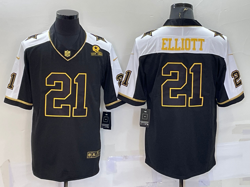 Men's Dallas Cowboys Ezekiel Elliott Black Vapor Limited Jersey
