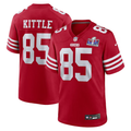 Men's San Francisco 49ers George Kittle Scarlet Super Bowl LVIII Game Jersey