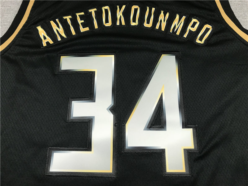 Men's Milwaukee Bucks Giannis Antetokounmpo Black Swingman Jersey