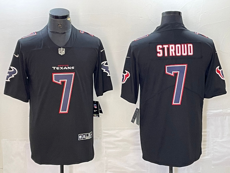 Men's Houston Texans C.J. Stroud Black Fashion Game Jersey