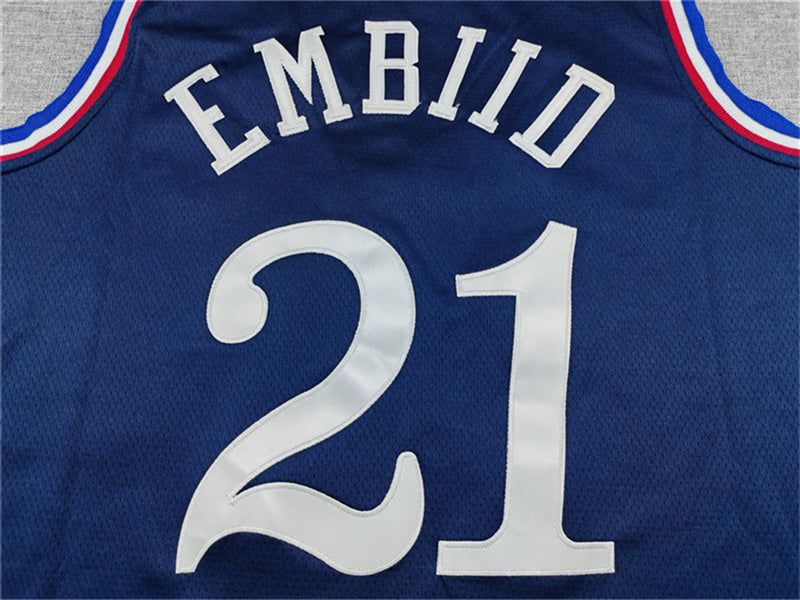 Men's Philadelphia 76ers Joel Embiid Navy 2025/26 Swingman Jersey - City Edition