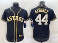 Men's Houston Astros Yordan Alvarez Black Replica Authentic Jersey