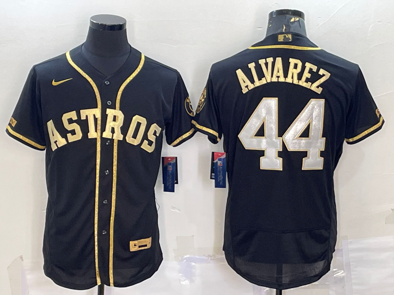 Men's Houston Astros Yordan Alvarez Black Replica Authentic Jersey