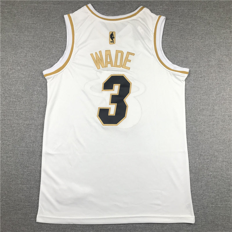 Men's Miami Heat Dwyane Wade White Swingman Player Jersey