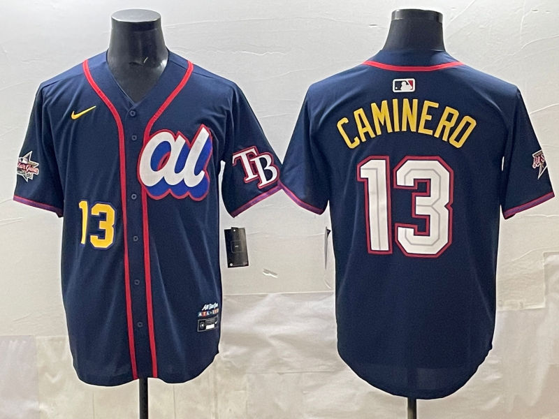 Men's American League Junior Caminero Navy 2025 All-Star Edition Limited Player Jersey