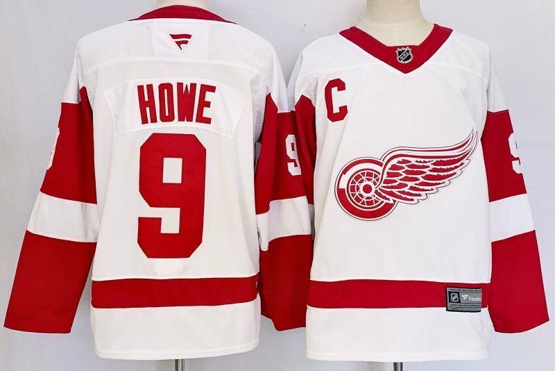 Men's Detroit Red Wings Gordie Howe Fanatics White Player Jersey