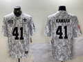 Men's New Orleans Saints Alvin Kamara Arctic Camo 2024 Salute to Service Limited Jersey