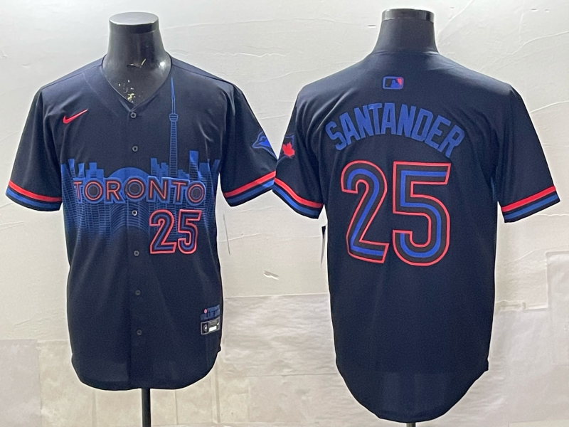 Men's Toronto Blue Jays Anthony Santander Black 2024 City Connect Limited Player Jersey