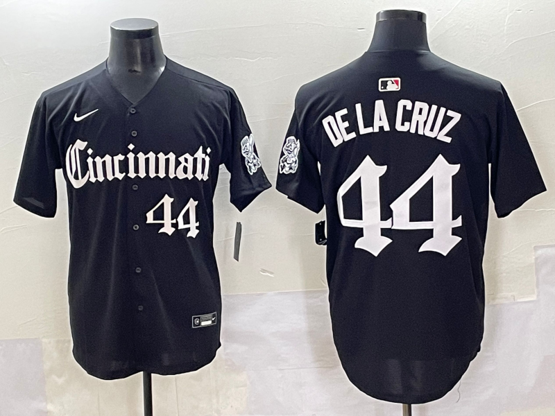 Men's Cleveland Guardians Elly De La Cruz Black Replica Player Jersey