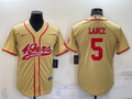Men's San Francisco 49ers Trey Lance Gold Game Jersey Joint Edition