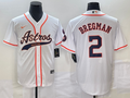 Men's Houston Astros Alex Bregman White Replica Jersey Joint Edition