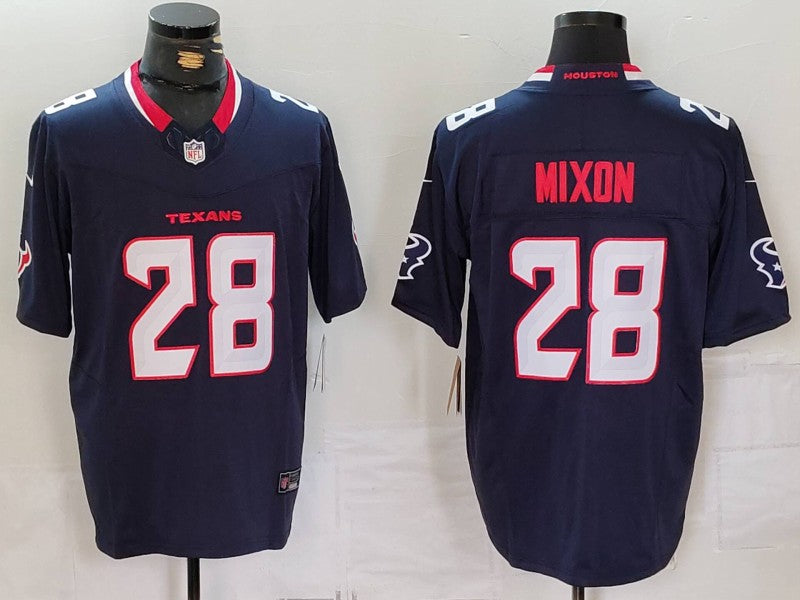 Men's Houston Texans Joe Mixon Navy Game Jersey