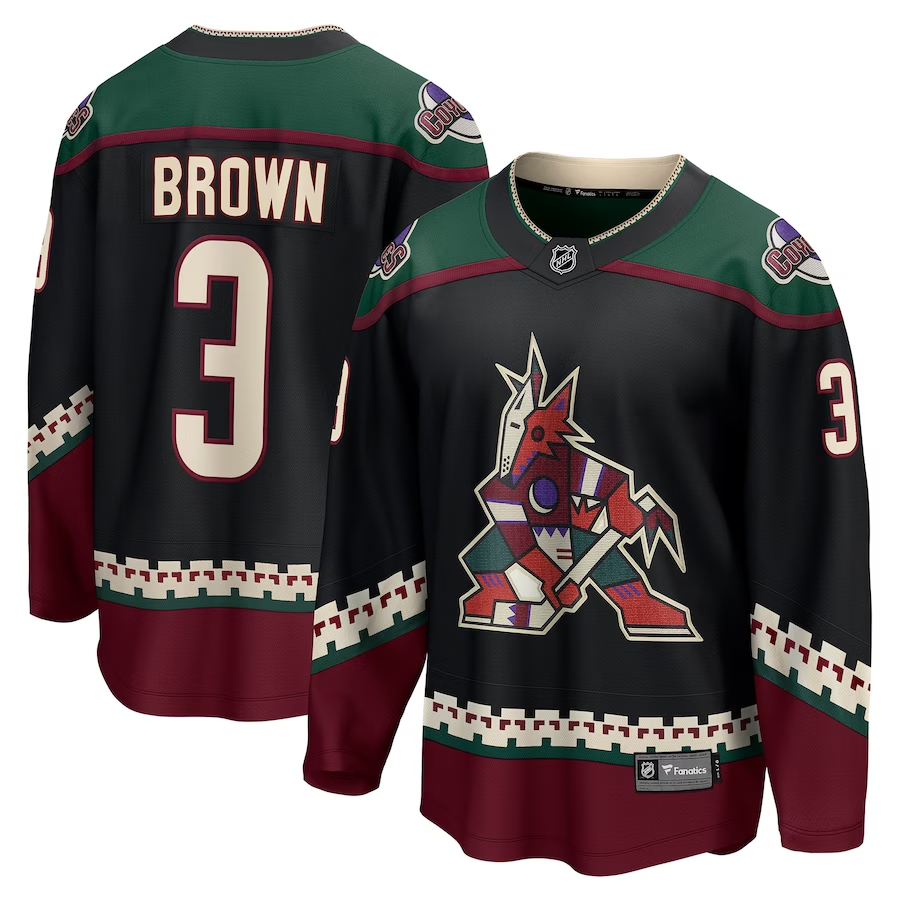 Men's Arizona Coyotes Josh Brown Black Home Breakaway Player Jersey