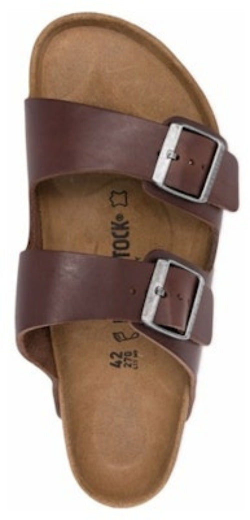 Birkenstock Arizona 1018626 Brown Calfskin Fashion Slippers