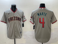 Men's Arizona Diamondbacks Ketel Marte Gray Alternate Limited Player Jersey