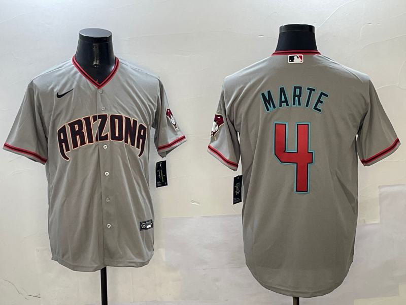 Men's Arizona Diamondbacks Ketel Marte Gray Alternate Limited Player Jersey