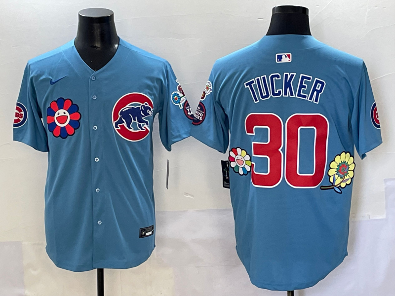 Men's Chicago Cubs Kyle Tucker Light Blue Limited Player Jersey