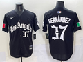 Men's Los Angeles Dodgers Teoscar Hernandez Black Replica Game Jersey