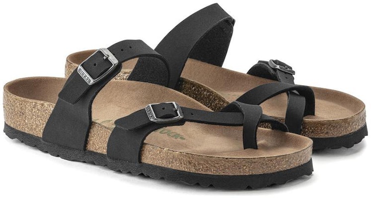 Birkenstock Mayari Vegan Birko-Flor Birkibuc 1021231 Narrow Fit Black Sandals