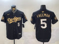 Men's Los Angeles Dodgers Freddie Freeman Black Game Player Jersey