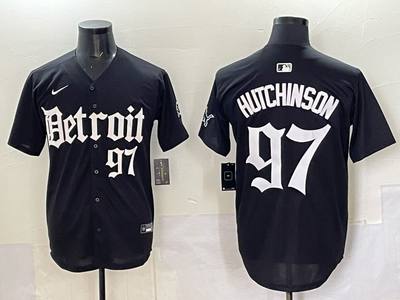 Men's Detroit Lions Aidan Hutchinson Black Game Player Jersey