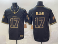 Men's Buffalo Bills Josh Allen Black Game Player Jersey
