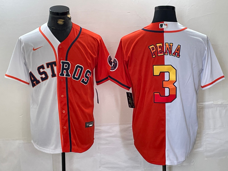 Men's Houston Astros Jeremy Pena White/Orange Replica Player Jersey