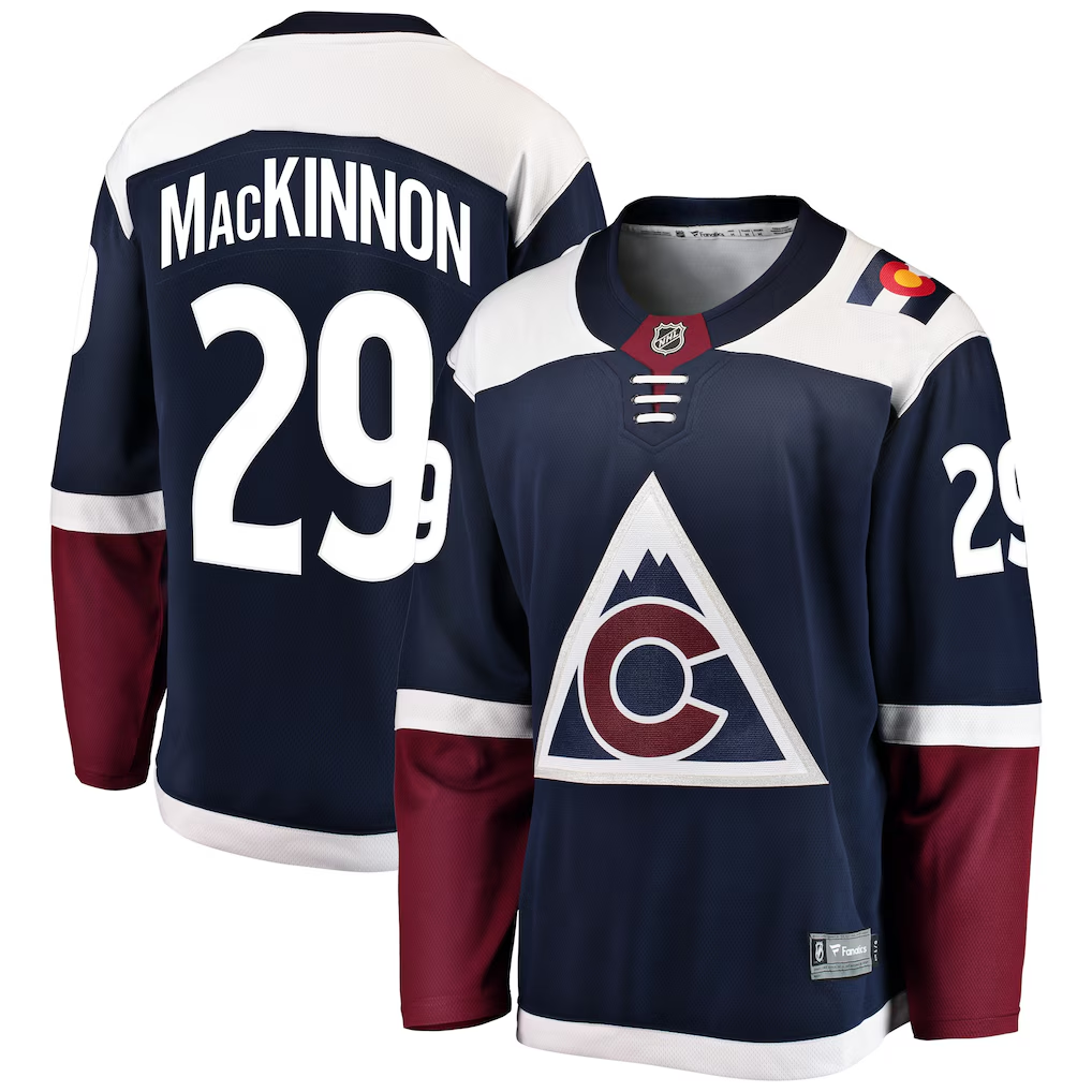 Men's Colorado Avalanche Nathan MacKinnon Fanatics Navy Alternate Jersey