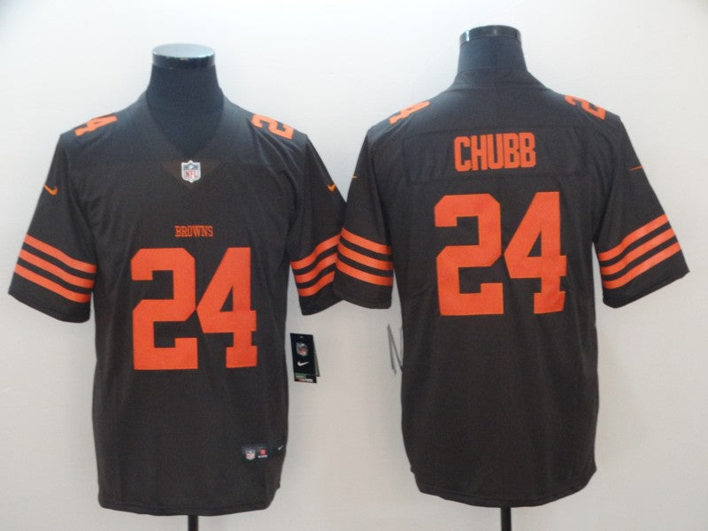 Men's Cleveland Browns Nick Chubb Brown Player Game Jersey