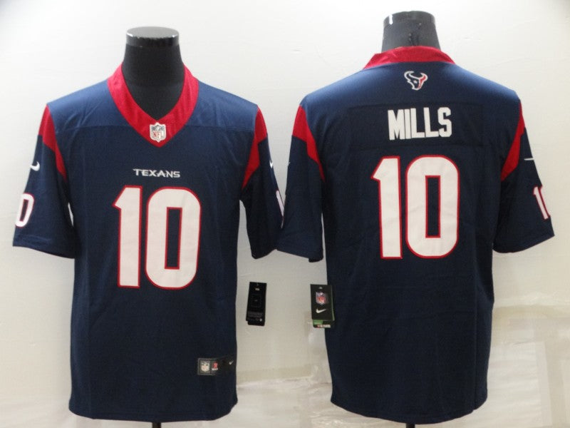 Men's Houston Texans Davis Mills Navy Game Jersey