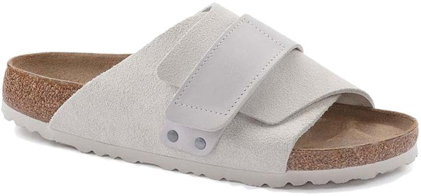 Birkenstock Kyoto 1024526 Nubuck Suede Leather Narrow Fit Antique White Sandals
