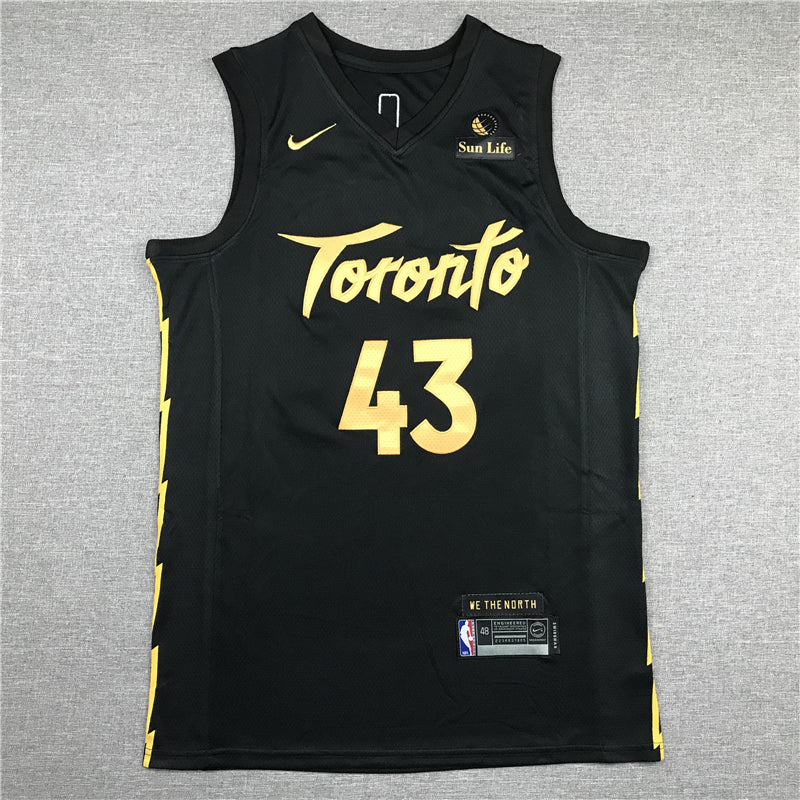Men's Toronto Raptors Pascal Siakam Black 2020/21 Fast Break Player Jersey