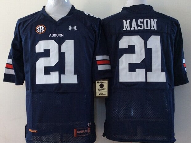 Men's Auburn Tigers Tre Mason Navy Player Game Jersey