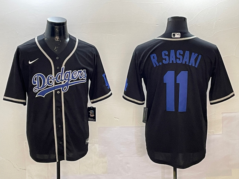Men's Los Angeles Dodgers Roki Sasaki Black Game Jersey