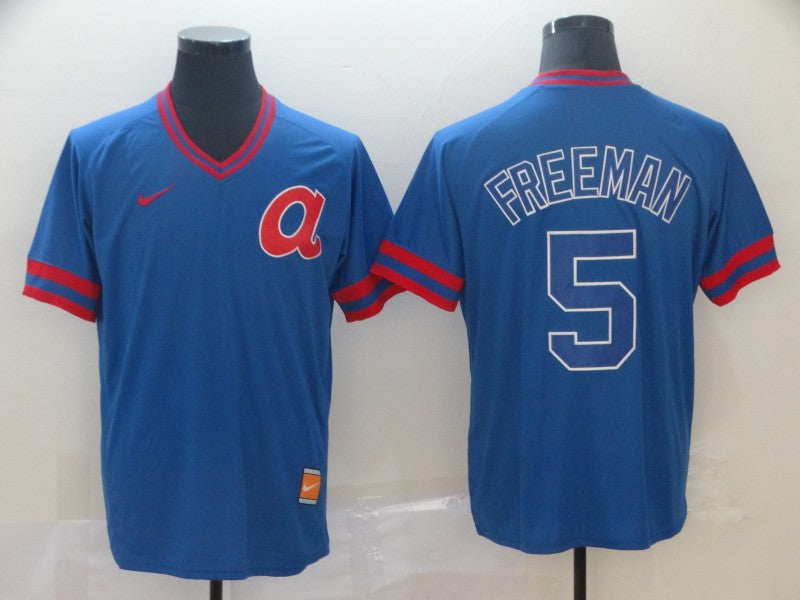 Men's Atlanta Braves Freedie Freeman Blue Replica Jersey