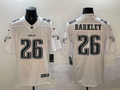 Men's Philadelphia Eagles Saquon Barkley Tundra White Fashion Game Jersey