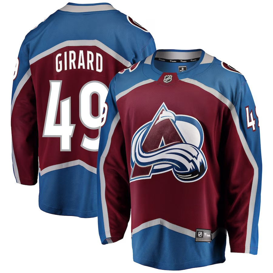 Men's Colorado Avalanche Samuel Girard Burgundy Breakaway Player Jersey