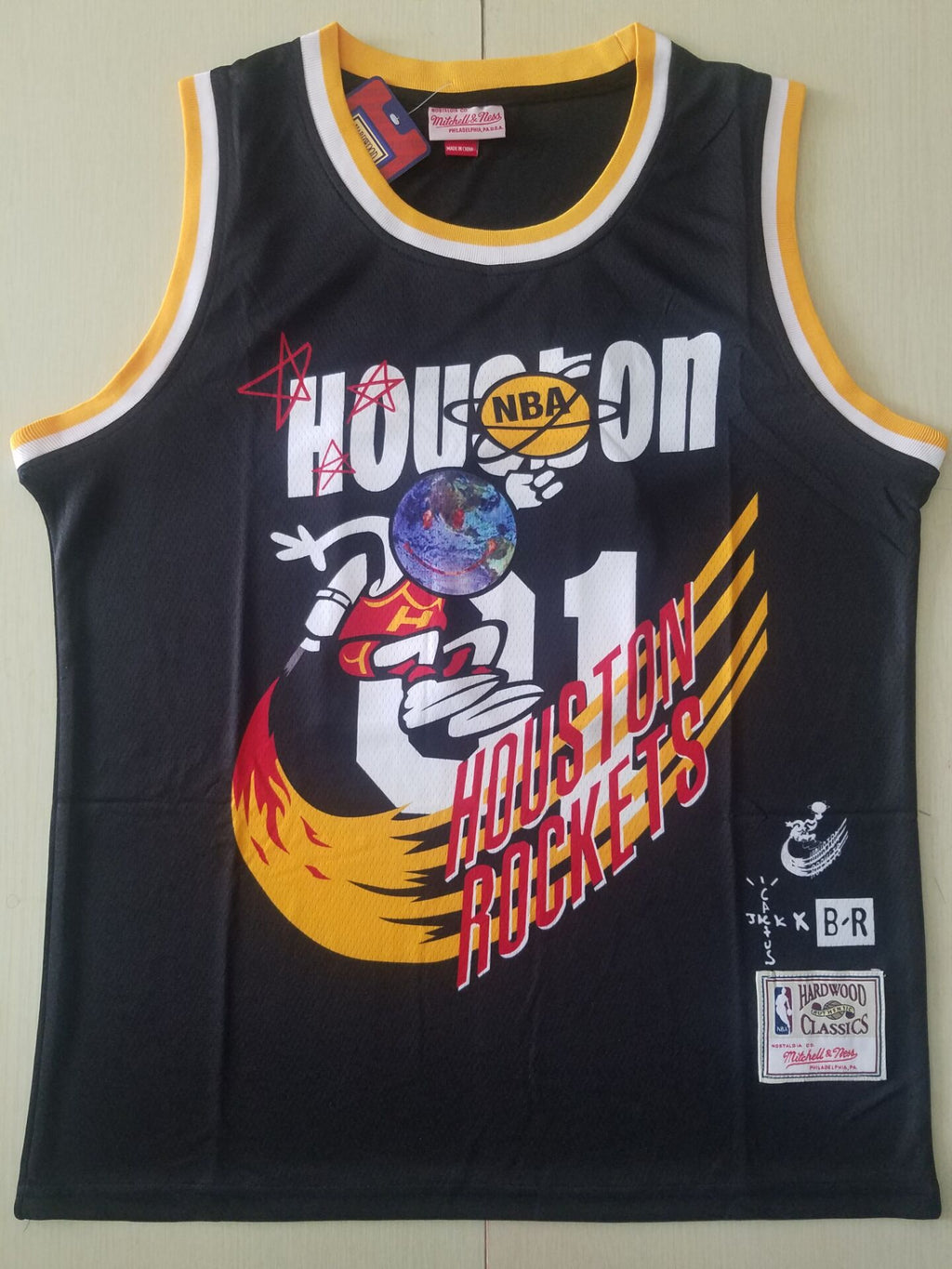 Men's Houston Rockets NBA Black Classics Jersey - Joint Edition