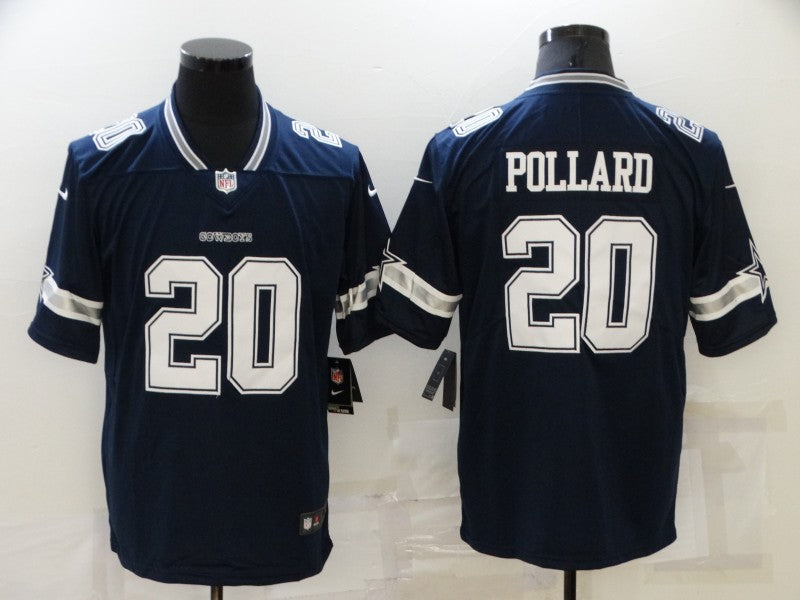 Men's Dallas Cowboys Tony Pollard Navy Game Player Jersey
