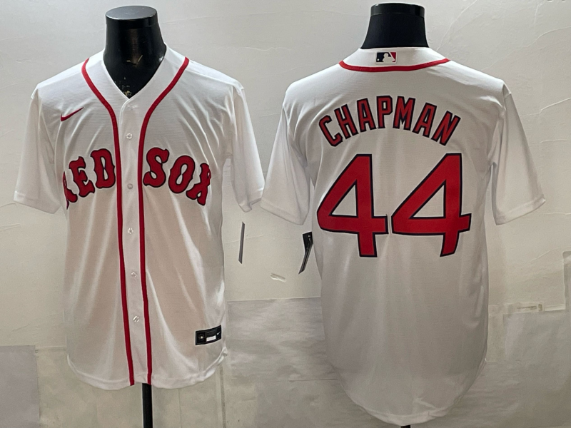 Men's Boston Red Sox Aroldis Chapman White Home Replica Jersey